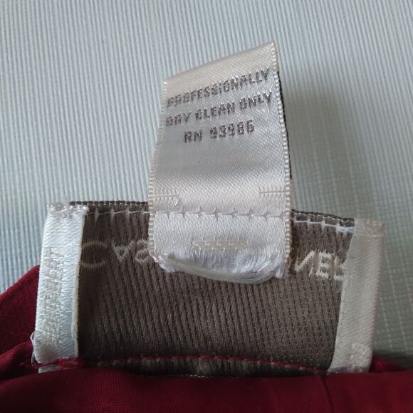 Vintage Casual Corner Bright Red Classic Above Knee Length Pure Wool Mark Skirt - Picture 5 of 15